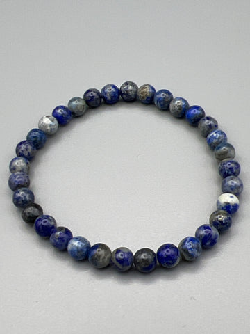 Lapislazuli-Armband – 6 mm Kugeln | Wahrheit, Ausdruck & innere Stärke 