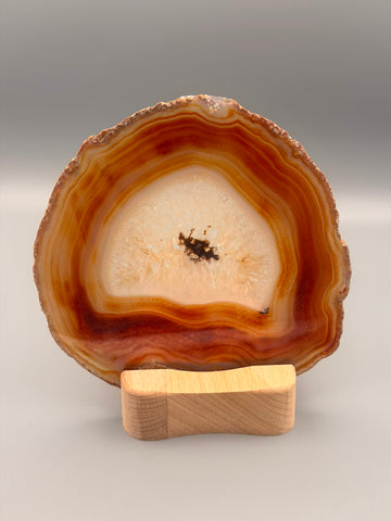 Teelichthalter mit Achatscheibe – einzigartiges Naturkunstwerk mit stimmungsvollem Kerzenlicht