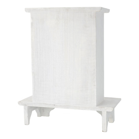 Altar auf Fuß Mangoholz Whitewash Detailansicht