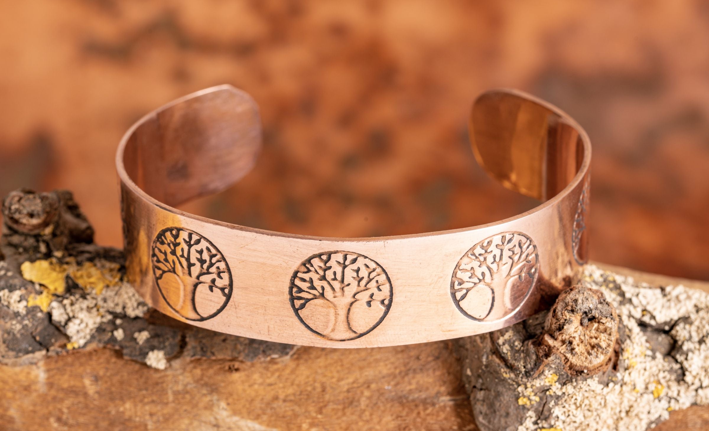 Kupfer-Armreif mit Yggdrasil – Ansicht 2