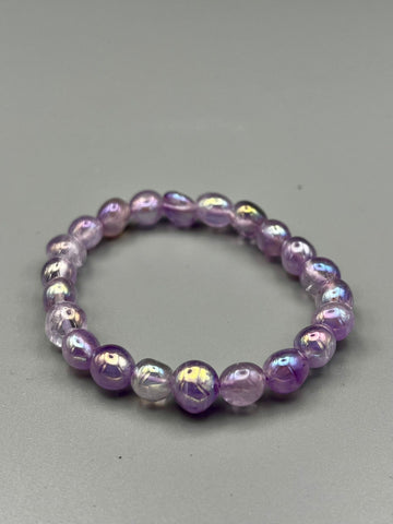 Amethyst Aura Nugget Armband | Schutz, Intuition & schimmernde Leichtigkeit - Aura