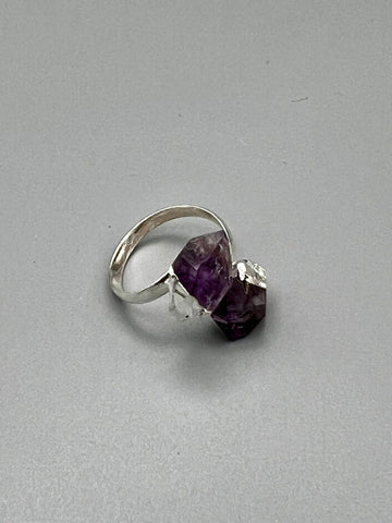 Amethyst Ring – versilbert | Stein der Klarheit und inneren Ruhe