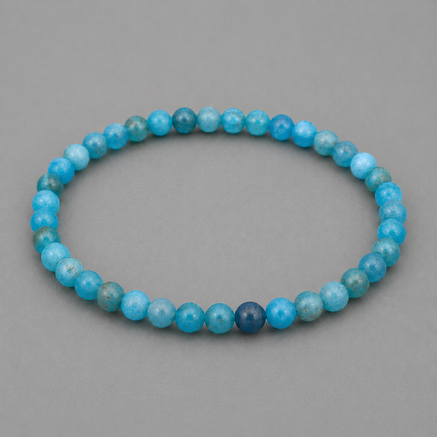 Apatit blau Armband 4 mm – Klarheit, Motivation & innere Ausrichtung