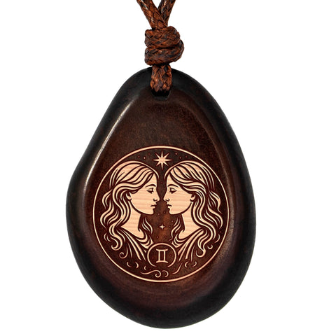 Sternzeichen-Amulett Schwarz Zwillinge – Seelenecho (Platzhalterbild)