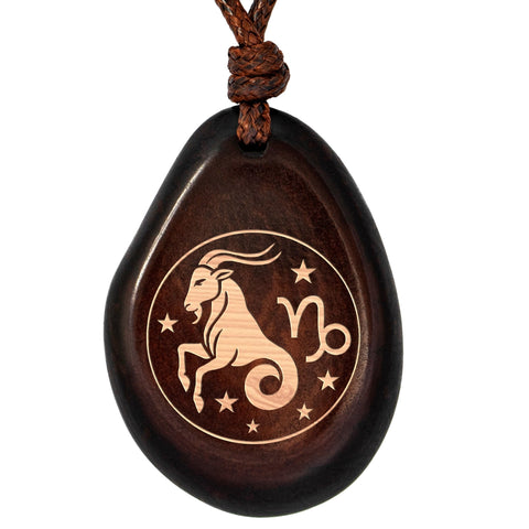 Sternzeichen-Amulett Braun Steinbock – Seelenecho
