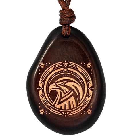 Taguanuss-Kette Braun Adler II – Seelenecho