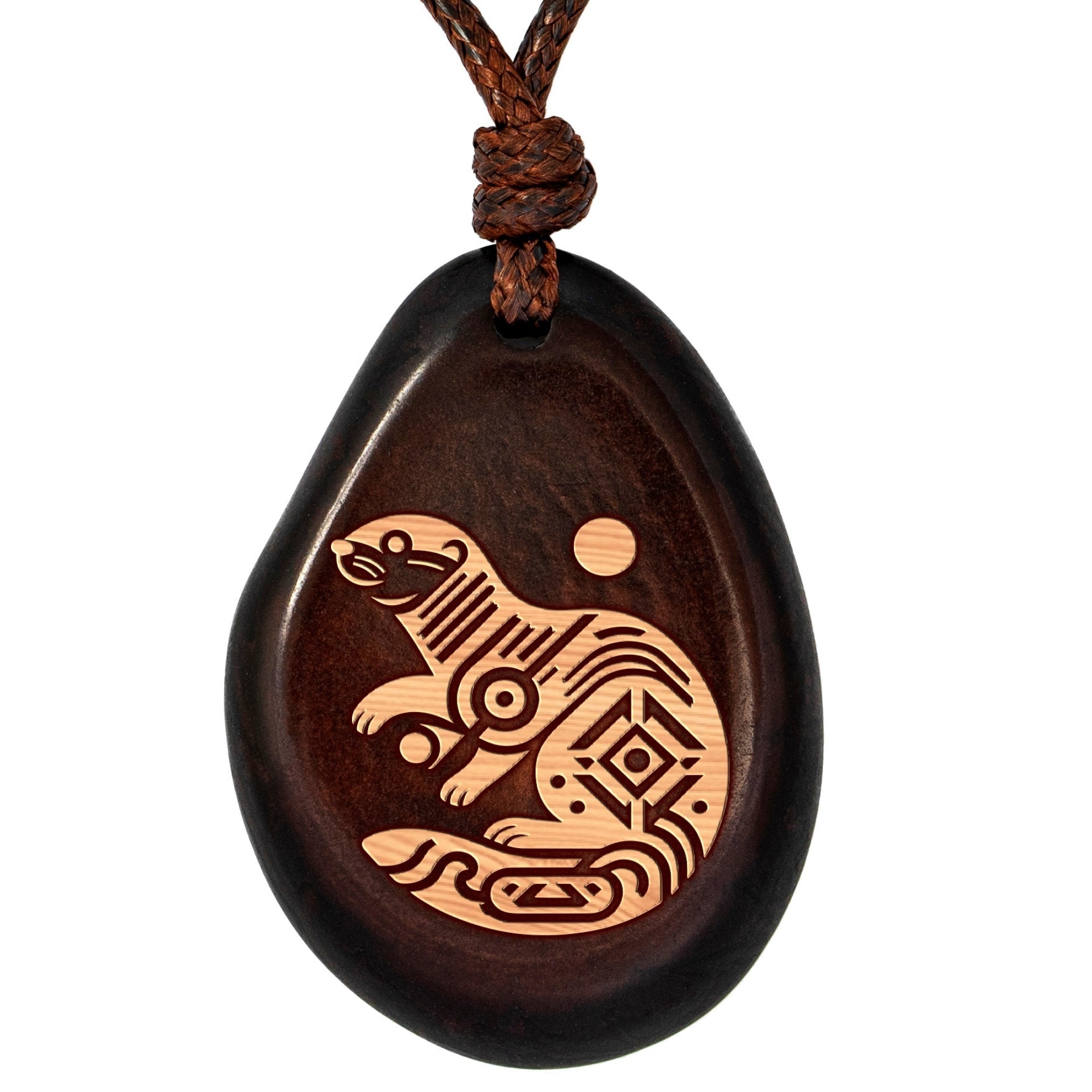 Taguanuss-Kette Braun Otter – Seelenecho