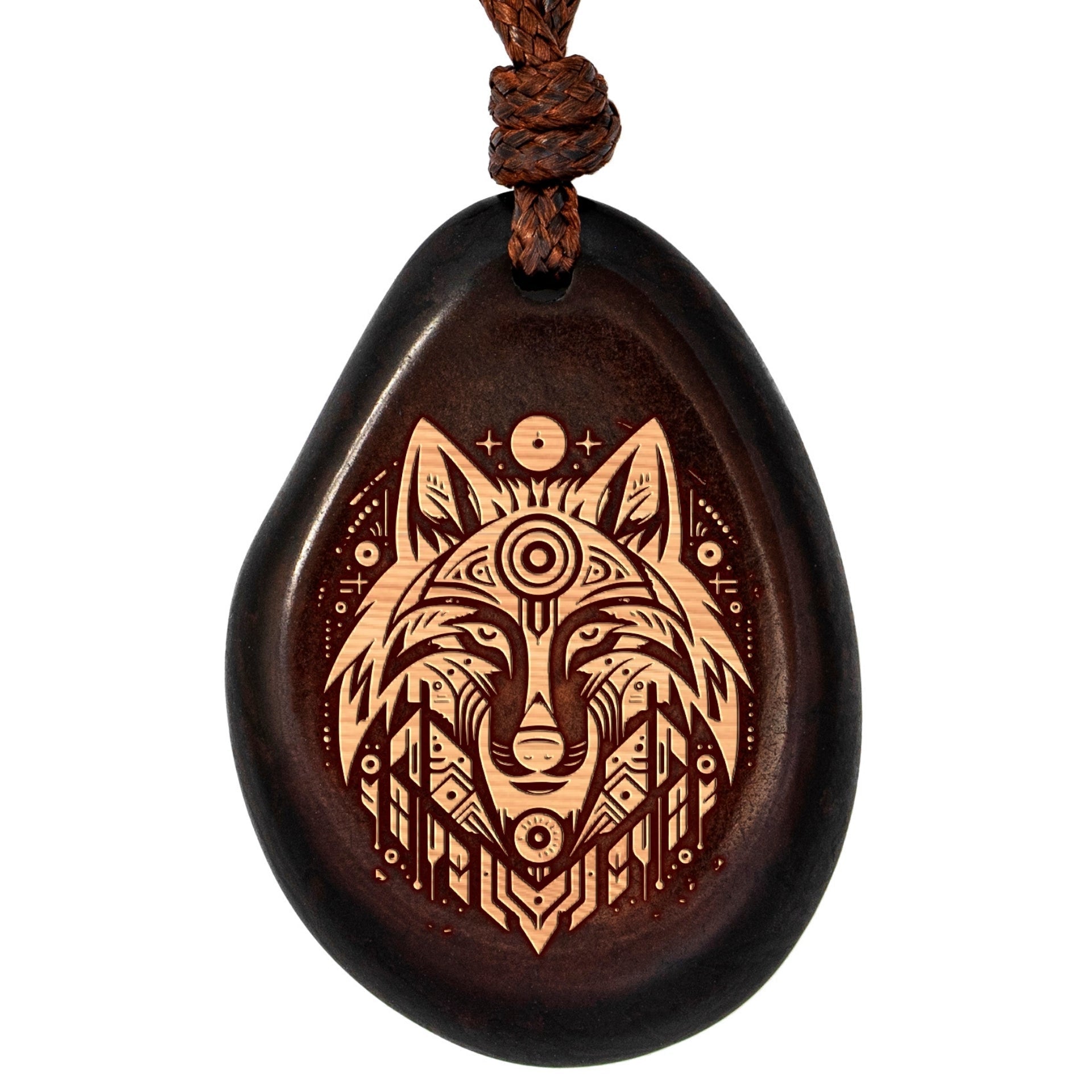 Taguanuss-Kette Braun Wolf I – Seelenecho