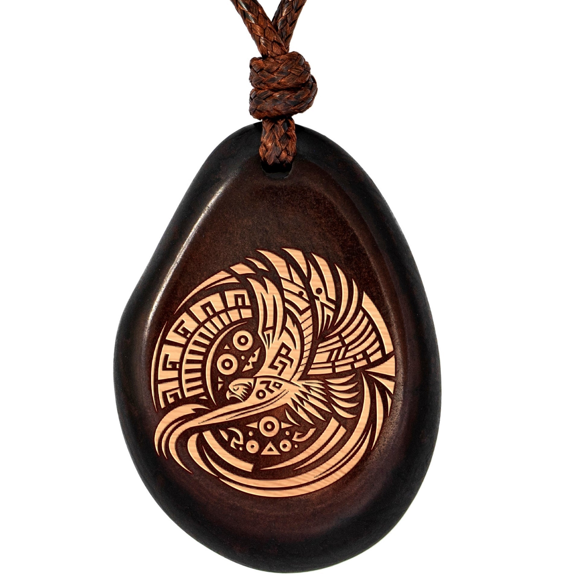 Taguanuss-Kette Braun Falke – Seelenecho