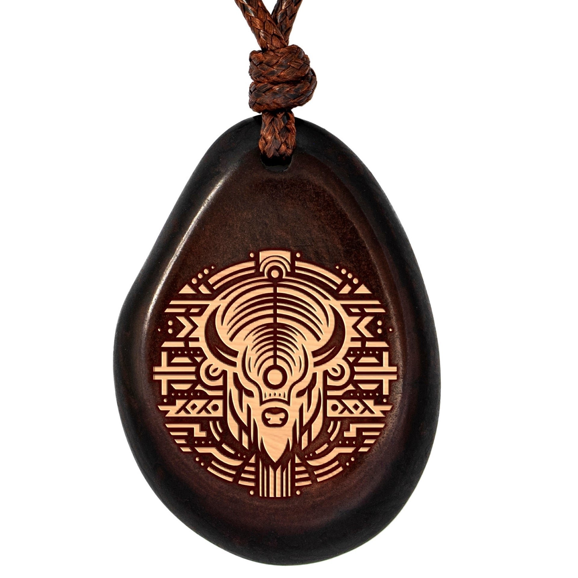 Taguanuss-Kette Braun Bison – Seelenecho