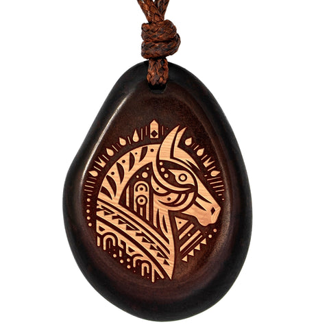Taguanuss-Kette Braun Pferd – Seelenecho