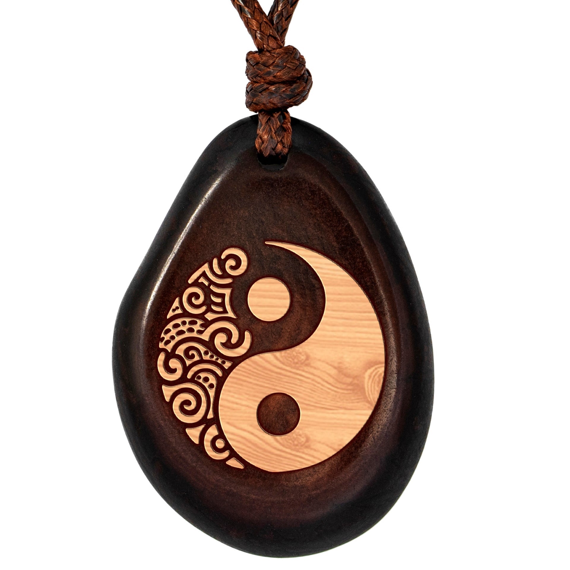 Taguanuss-Kette Schwarz Yinyang – Seelenecho (Platzhalterbild)