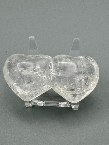 Edelstein Doppelherz poliert