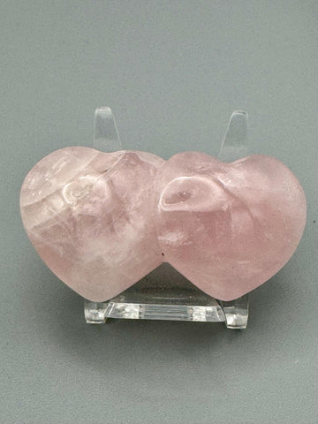 Edelstein Doppelherz poliert