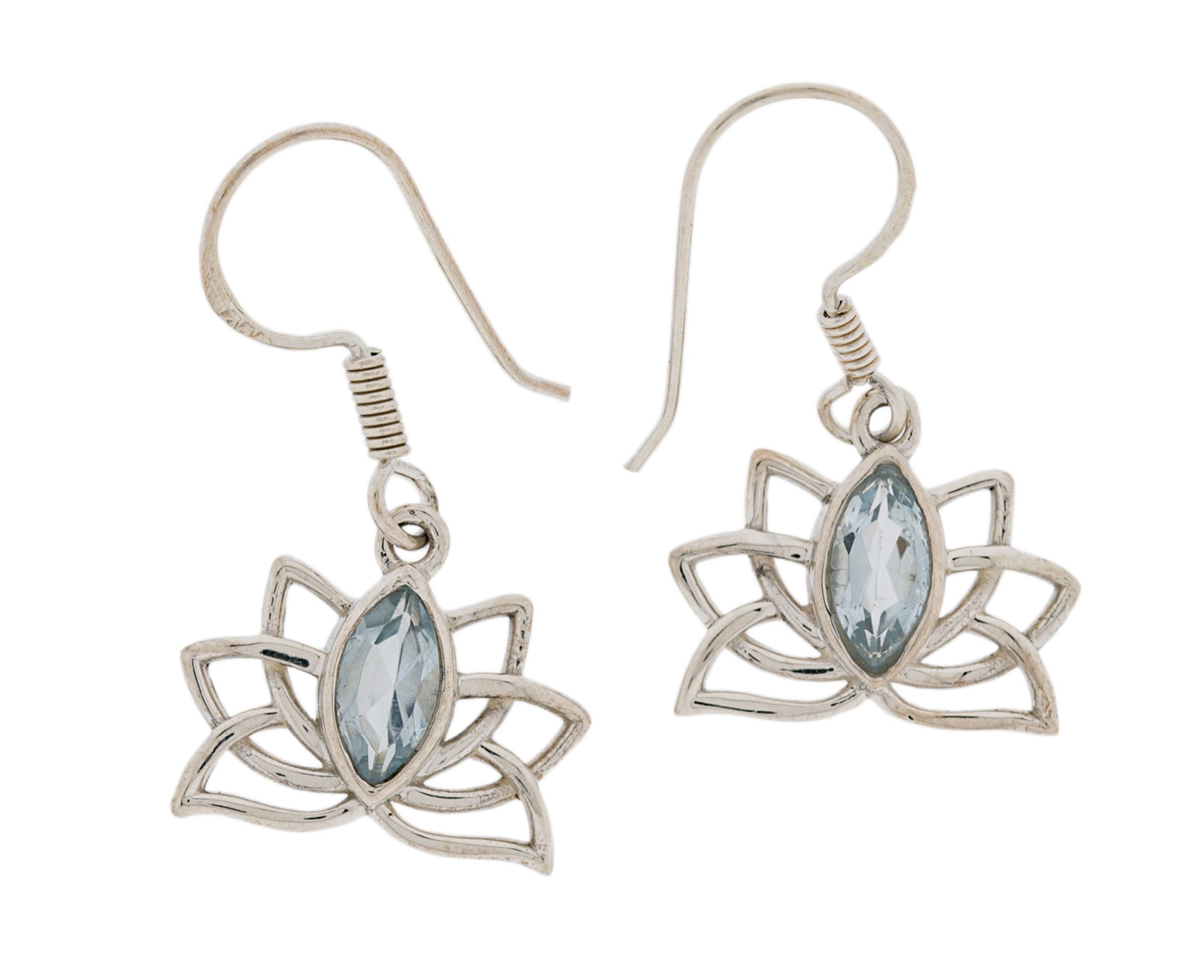 Lotus mit Topas Ohrringe – Seelenecho