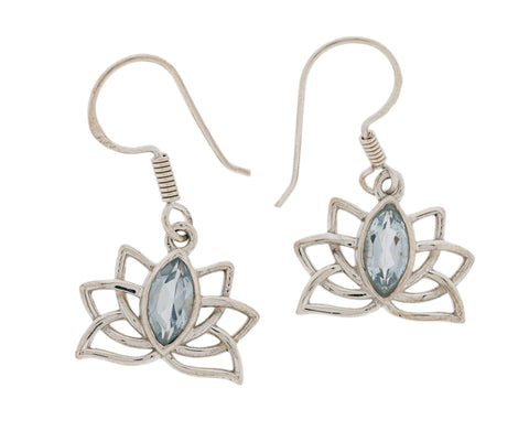 Lotus mit Topas Ohrringe – Seelenecho