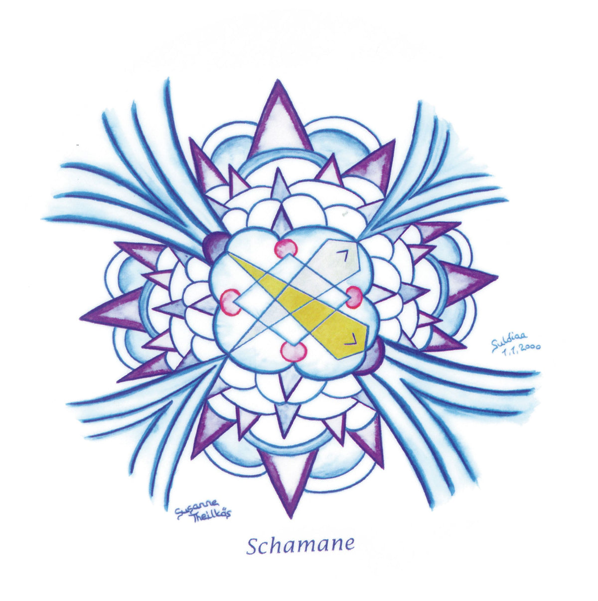 Schamane - Mandala 11,5 cm – Seelenecho