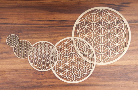 Blume des Lebens aus Holz 14,4 cm – Ansicht 2