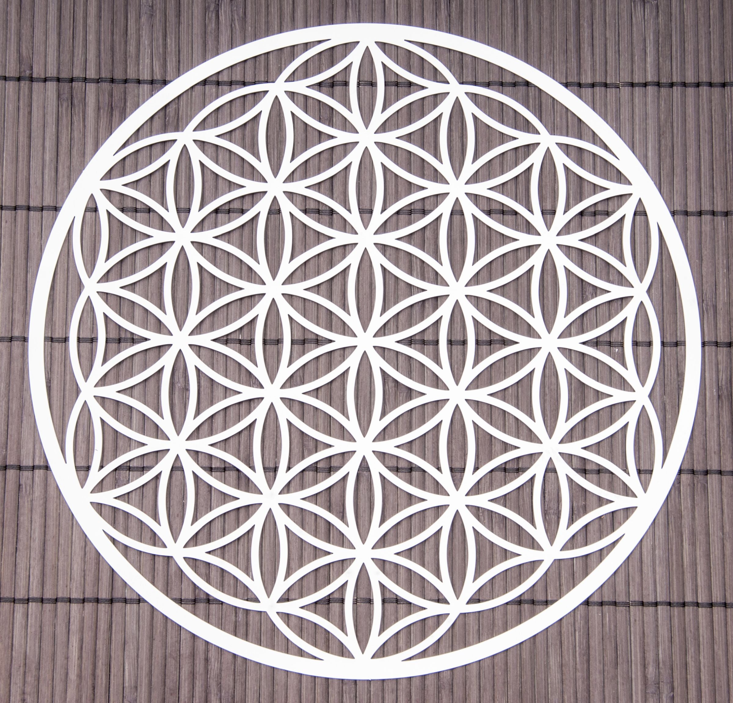 Blume des Lebens 25 cm Wandschmuck aus Edelstahl – Seelenecho