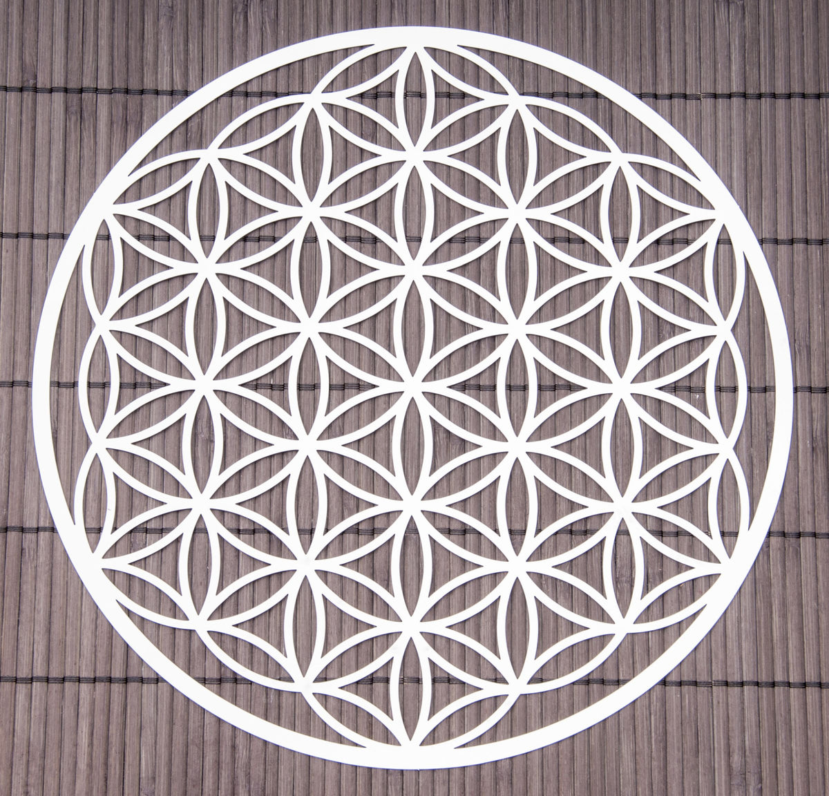 Blume des Lebens 25 cm Wandschmuck aus Edelstahl – Seelenecho
