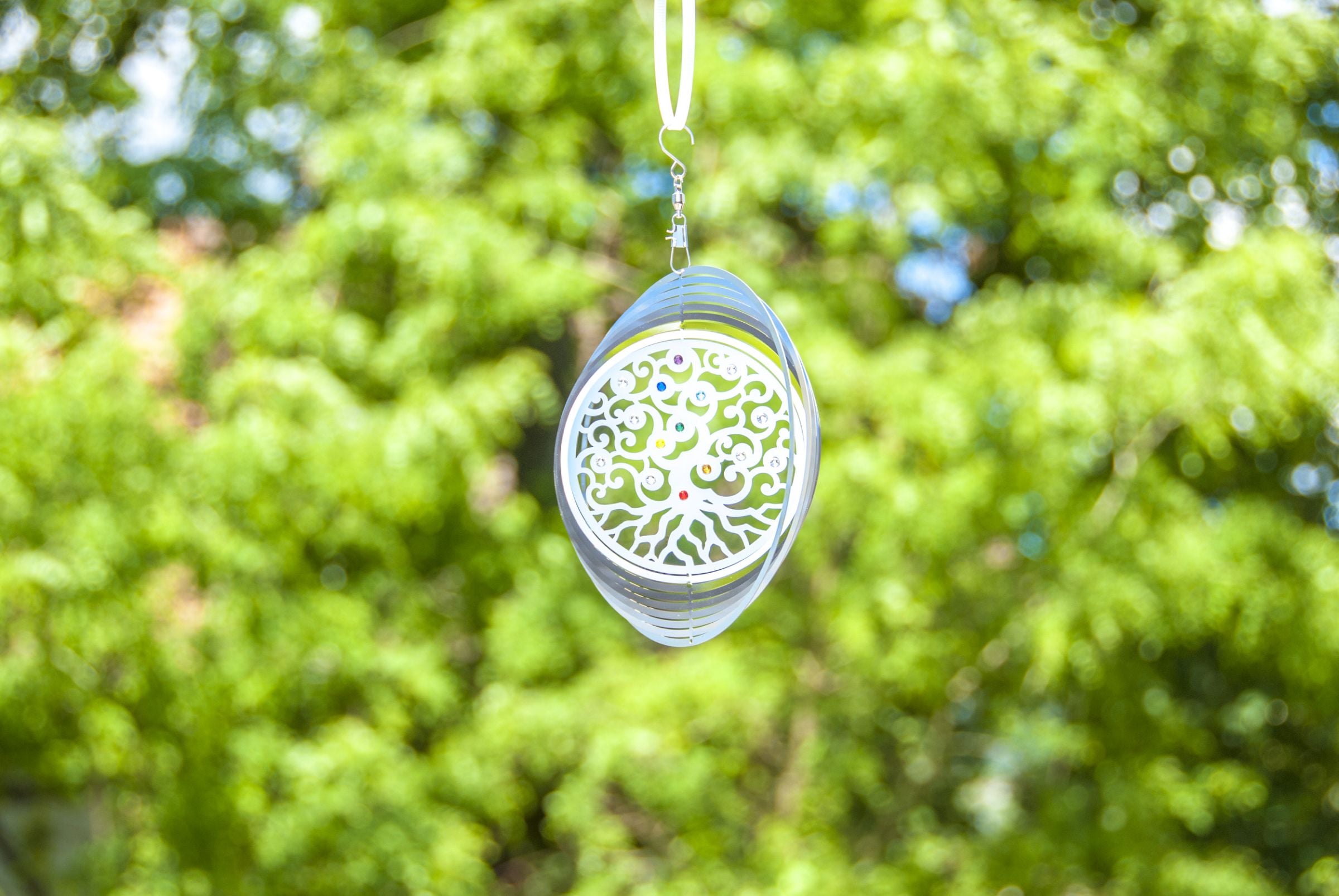Yggdrasil - Weltenbaum Mobile Ø 15 cm aus Edelstahl – Seelenecho