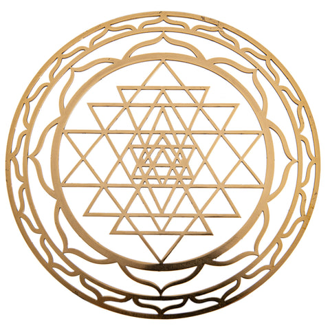 Shri Yantra aus Messing 15 cm – Seelenecho