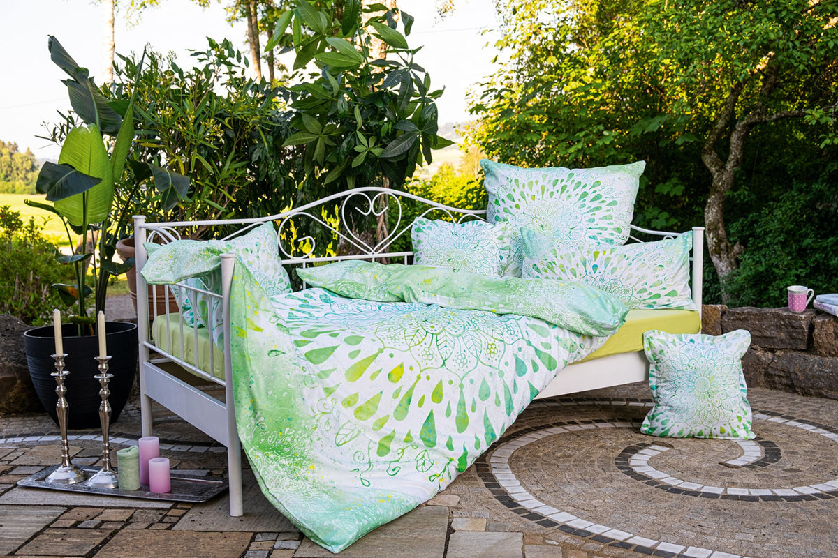 Bettbezug Green Dream 135x200cm inkl. Kissen 80x80 cm – Seelenecho