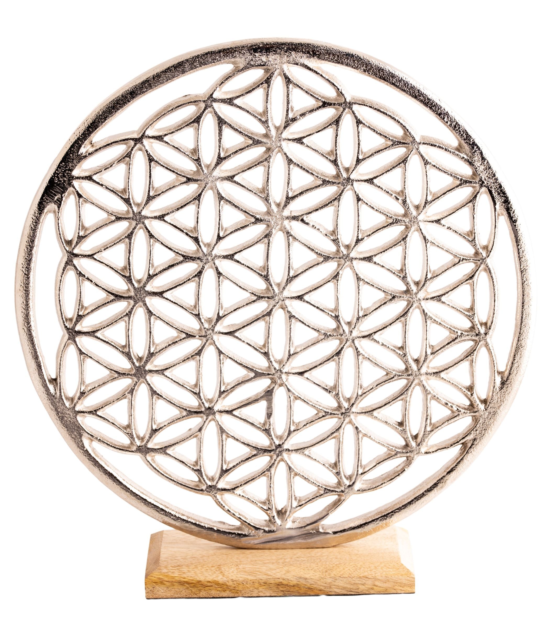 Blume des Lebens Silber Ambiente Element, Weißmetall – Seelenecho