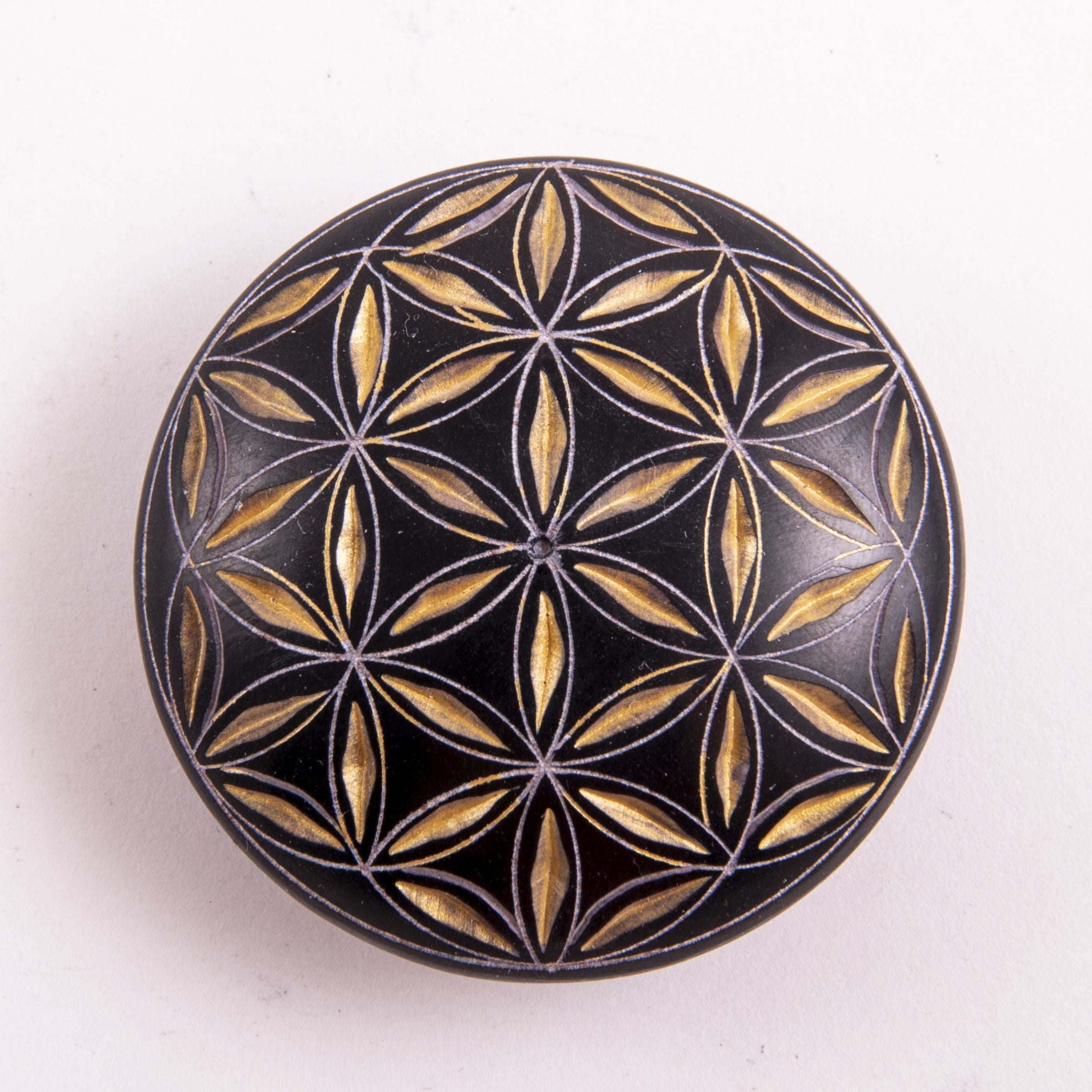 Handschmeichler Lebensblume, schwarz - gold – Seelenecho
