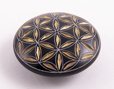 Handschmeichler Lebensblume, schwarz - gold – Ansicht 2