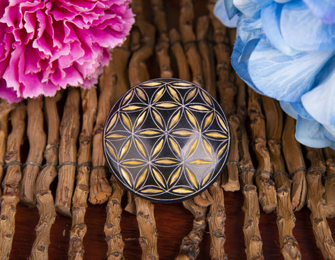 Handschmeichler Lebensblume, schwarz - gold – Ansicht 3
