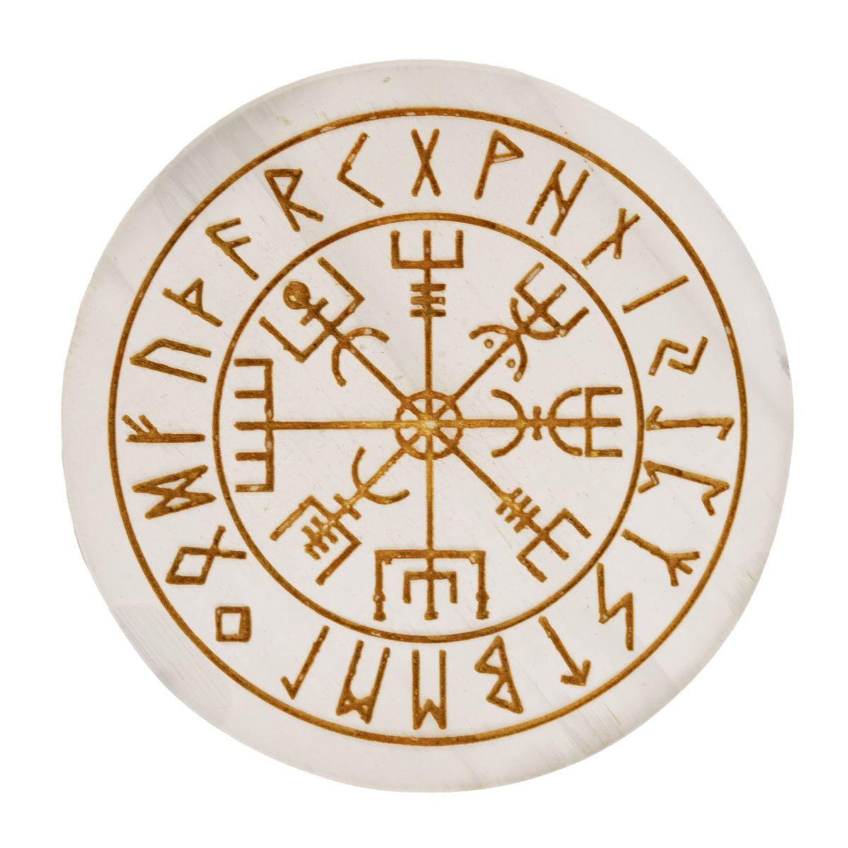 Vegvisir Platte aus Selenit – Seelenecho