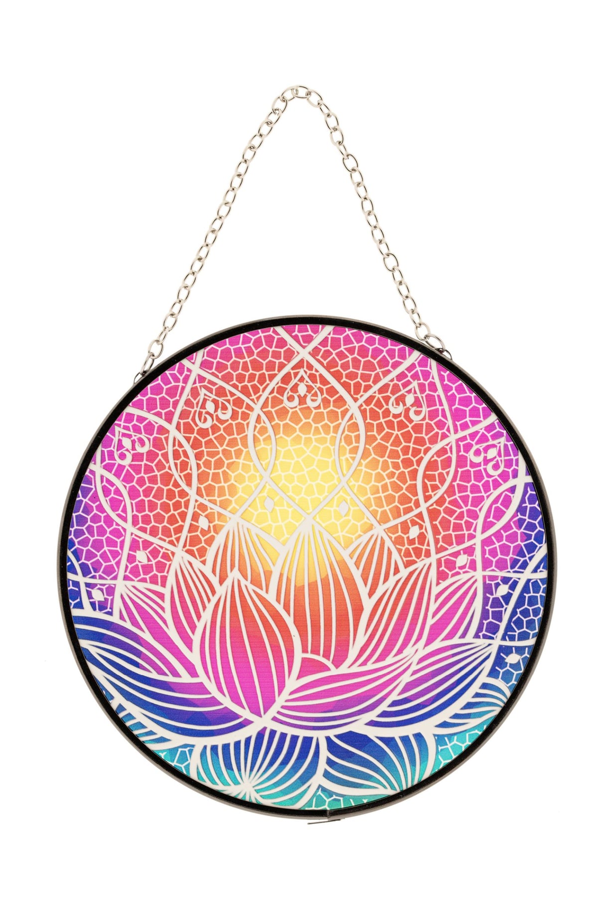 Lotus Fensterbild Glas – Seelenecho