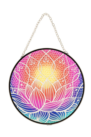Lotus Fensterbild Glas – Seelenecho