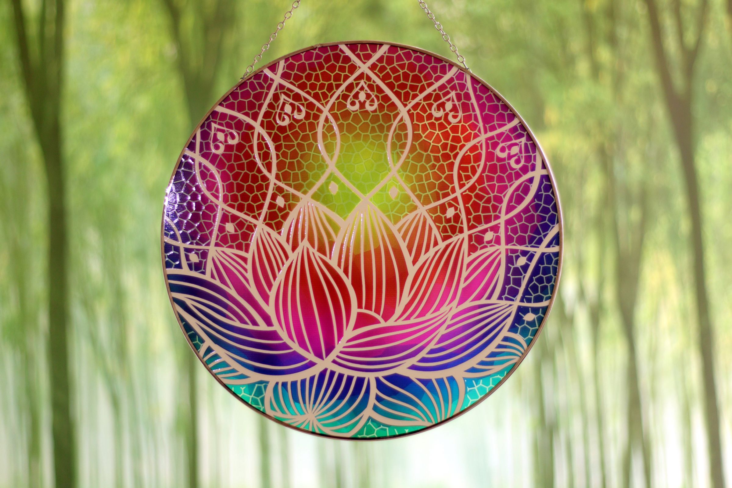 Lotus Fensterbild Glas – Ansicht 2