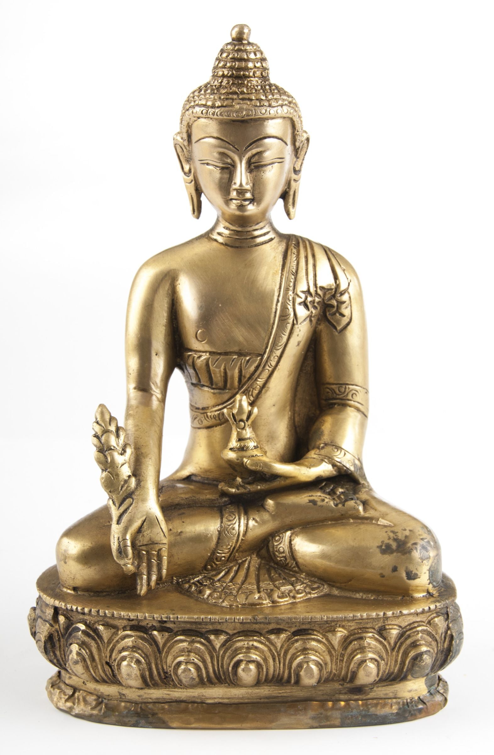 Medizin-Buddha, Messing, ca. 20 cm – Seelenecho