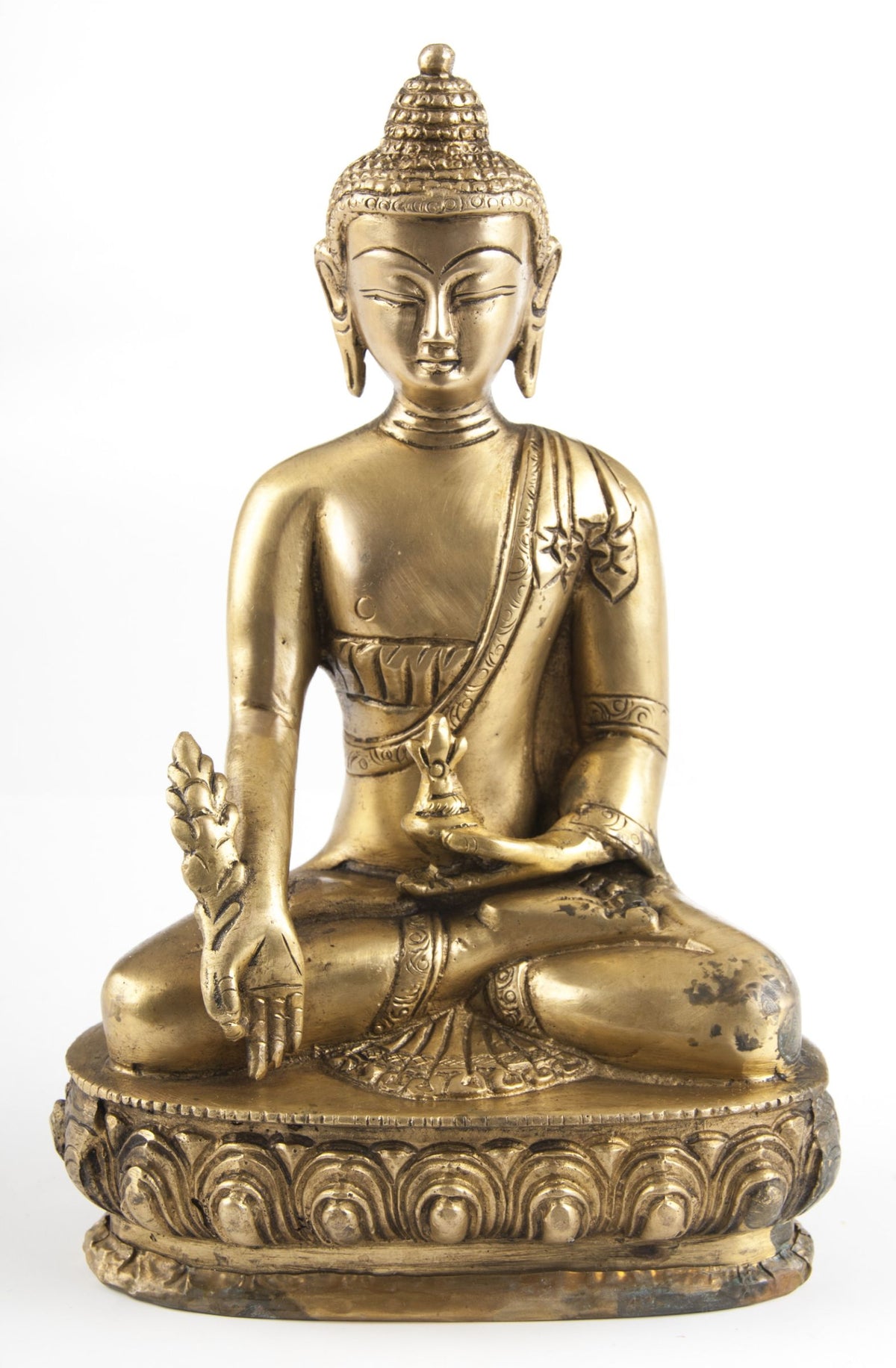 Medizin-Buddha, Messing, ca. 20 cm – Seelenecho