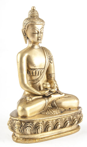 Buddha Amithaba, Messing, ca. 20 cm – Ansicht 2