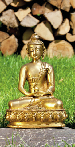 Buddha Amithaba, Messing, ca. 20 cm – Ansicht 4