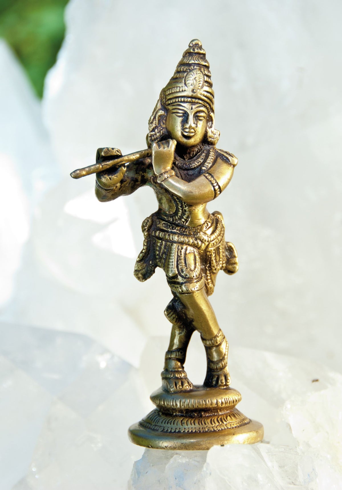 Krishna, Messing, ca. 12 cm – Seelenecho