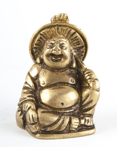 Happy Buddha ca. 4,5 cm aus Messing – Seelenecho