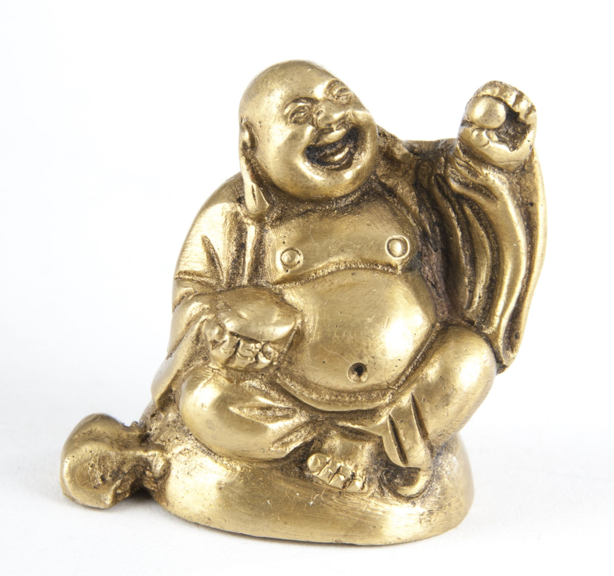 Happy Buddha ca. 4,5 cm aus Messing – Seelenecho