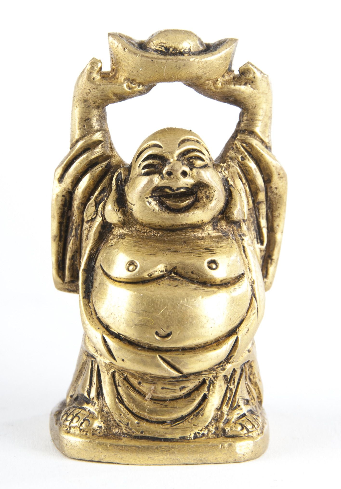 Happy Buddha 5 cm aus Messing – Seelenecho