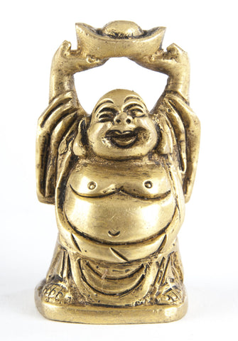 Happy Buddha 5 cm aus Messing – Seelenecho