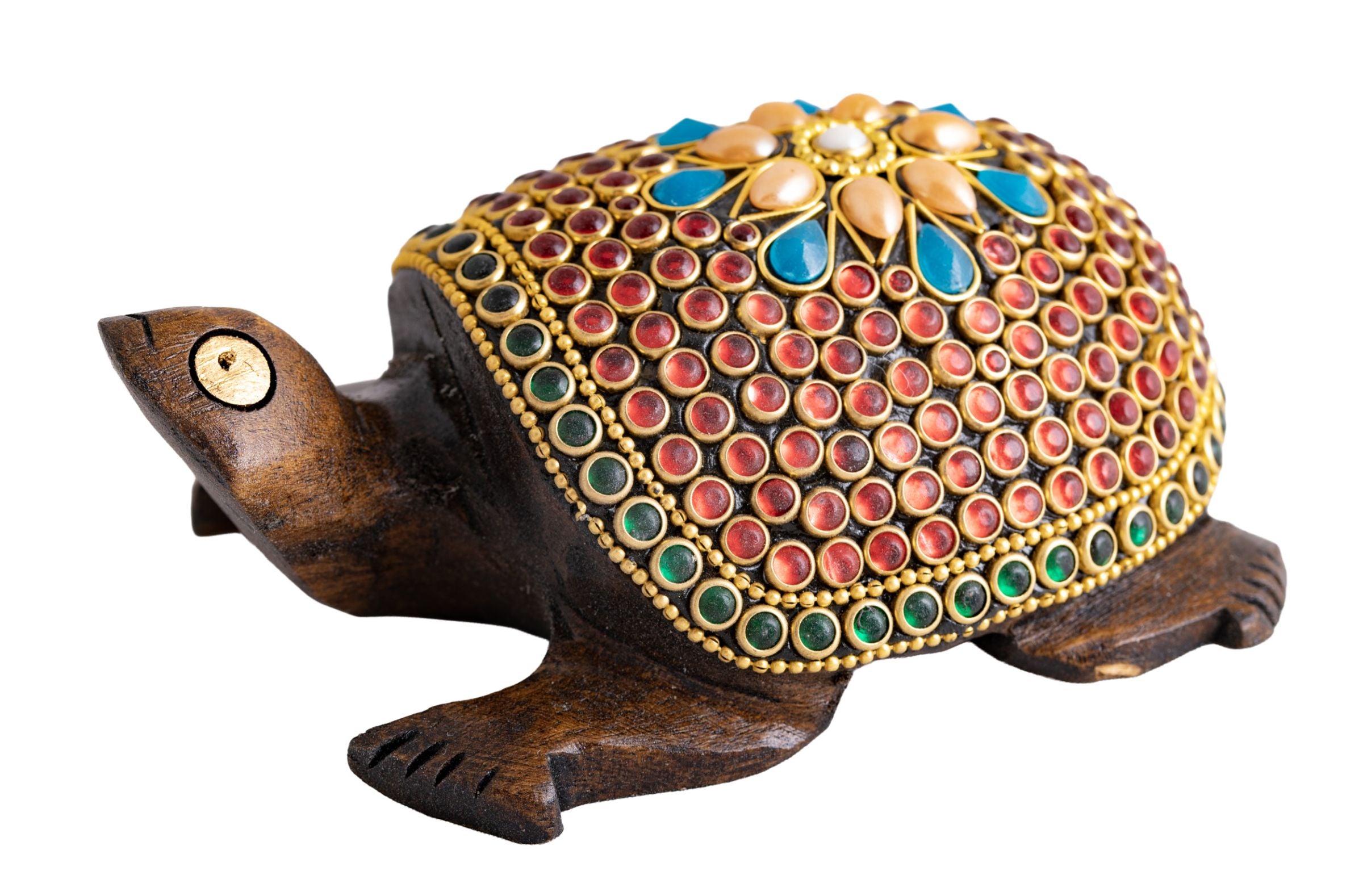 Zauberschildkröte, klein Eukalyptusholz mit Steinen – Seelenecho