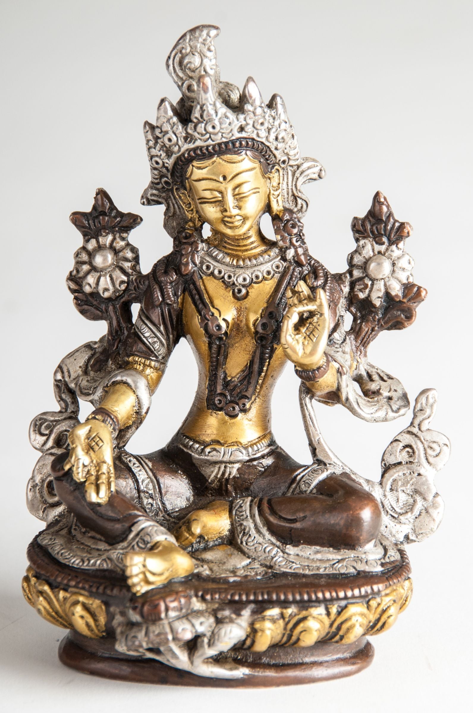 Grüne Tara, Messing ca. 14 cm – Seelenecho