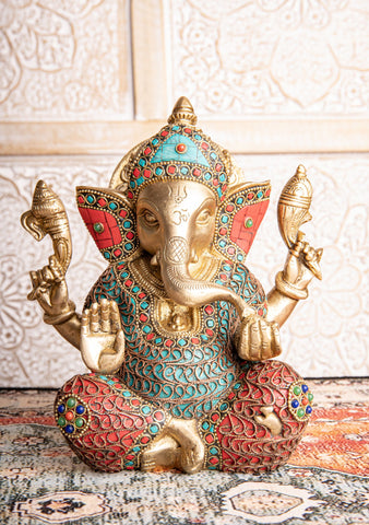 Ganesha hochwertig kunstvoll verziert – Ansicht 2