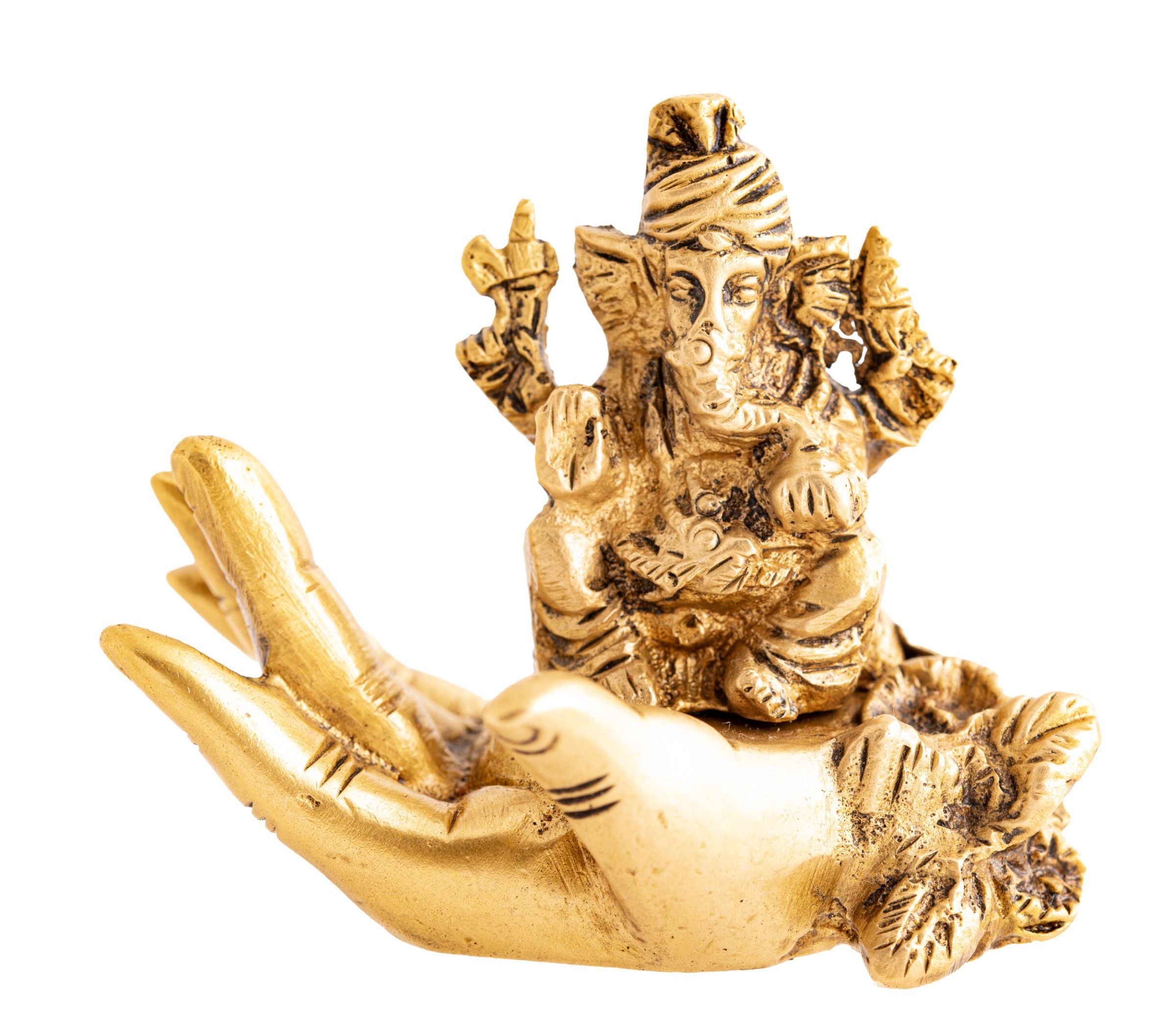 Ganesha in Segenshand Messing – Seelenecho