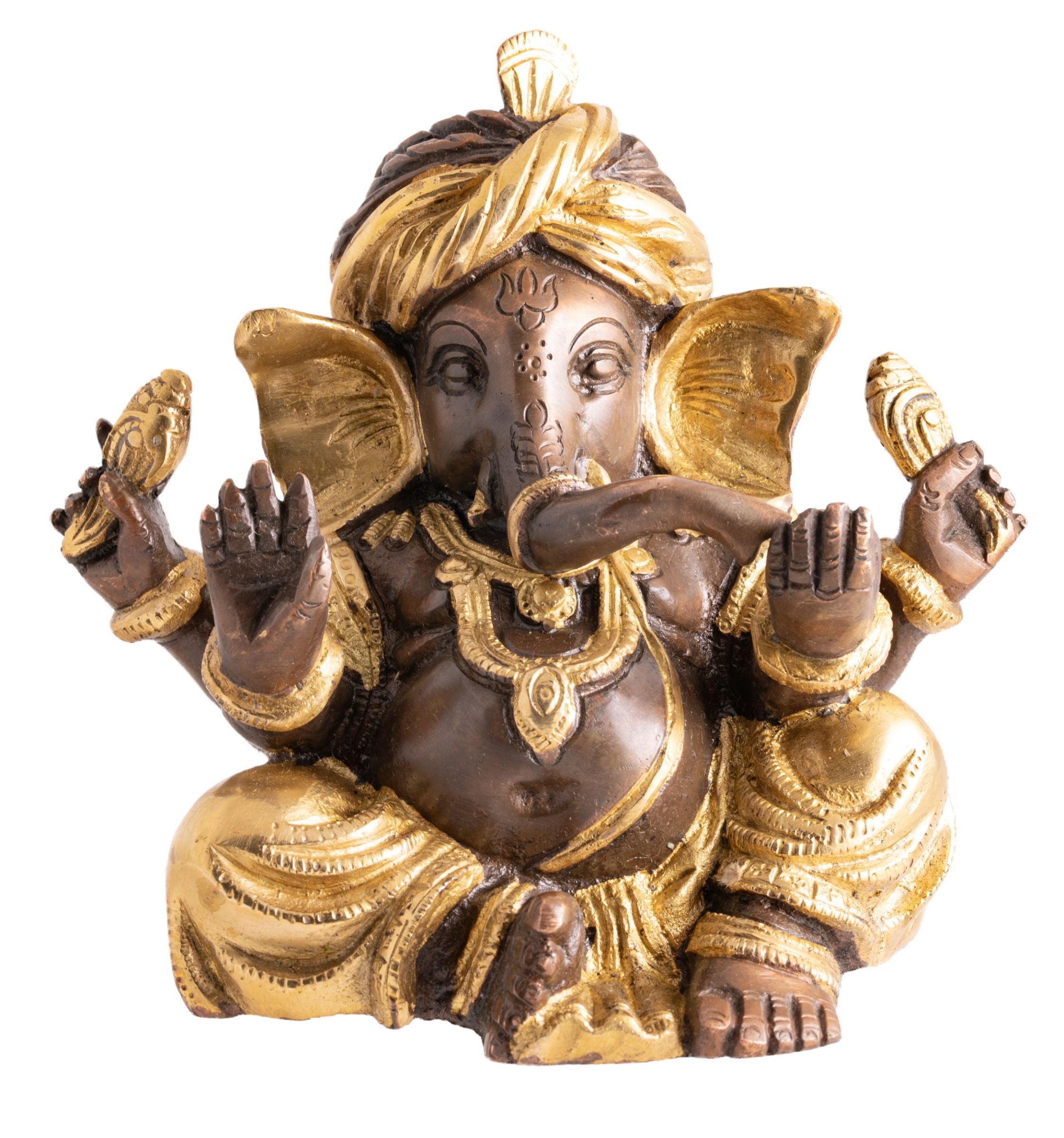 Ganesh Turban Gold/Braun Finish – Seelenecho