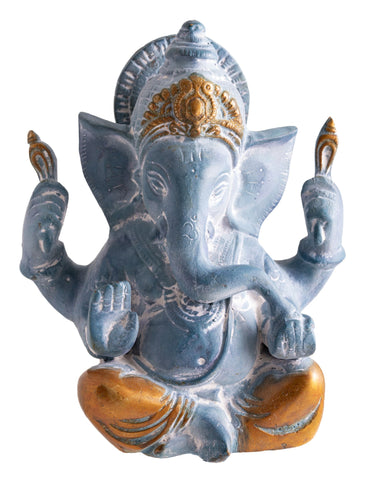 Ganesh blauer Sandstein/Gold Finish – Seelenecho
